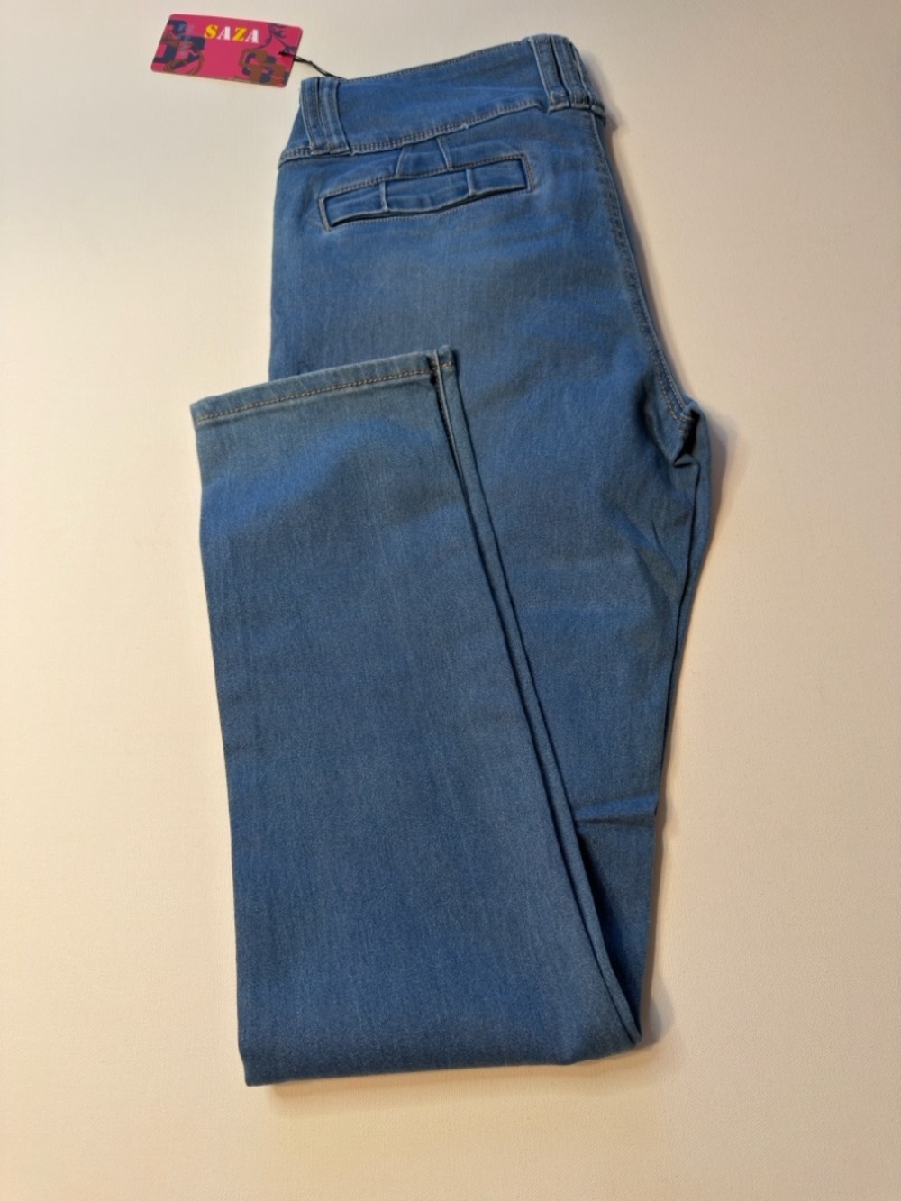 NWT Saza Jeans Company Pants Women Size 15/30" Inseam Blue Mid Rise